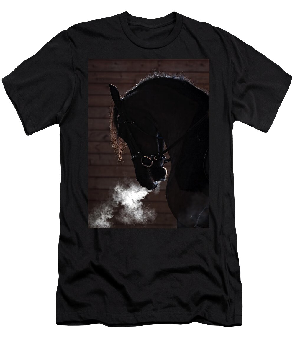 Steam Engine T-Shirt featuring the photograph Steam Engine by Wes and Dotty Weber