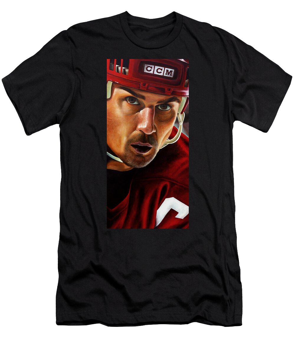 Sports T-Shirt featuring the painting Stevie Y by Marlon Huynh