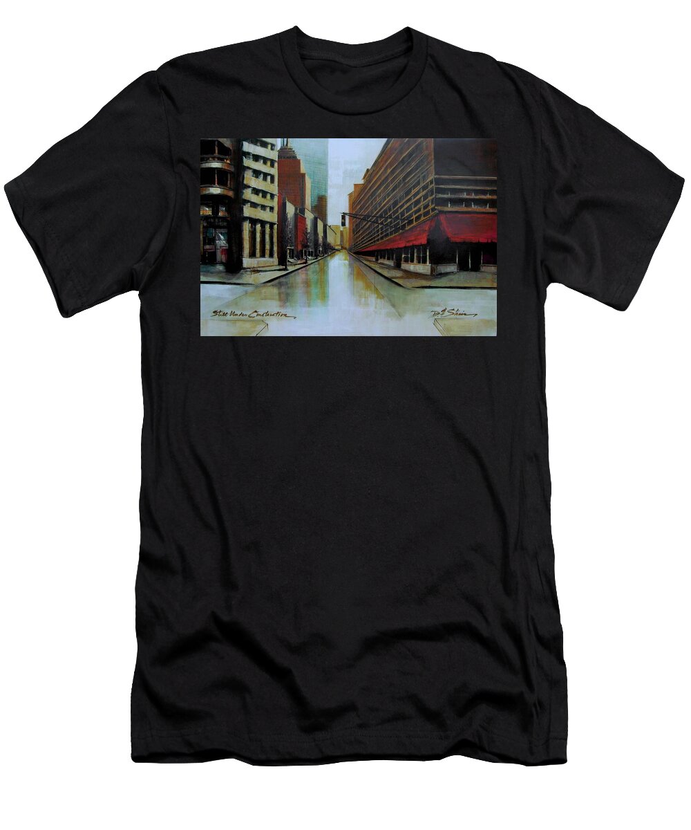 Fineartamerica.com T-Shirt featuring the painting Still Under Construction FIFTEEN by Diane Strain