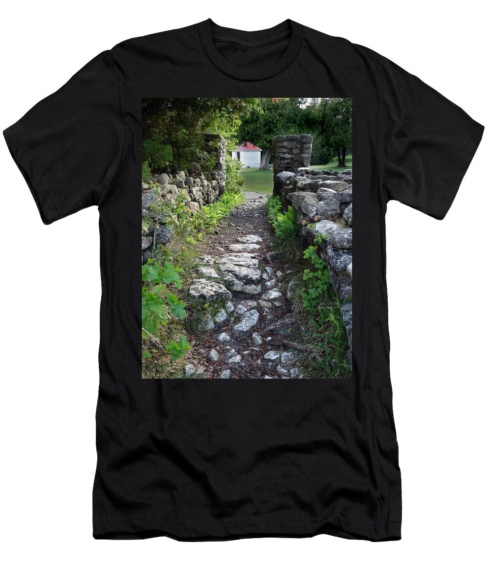 Stones T-Shirt featuring the photograph Stone Pathway by David T Wilkinson