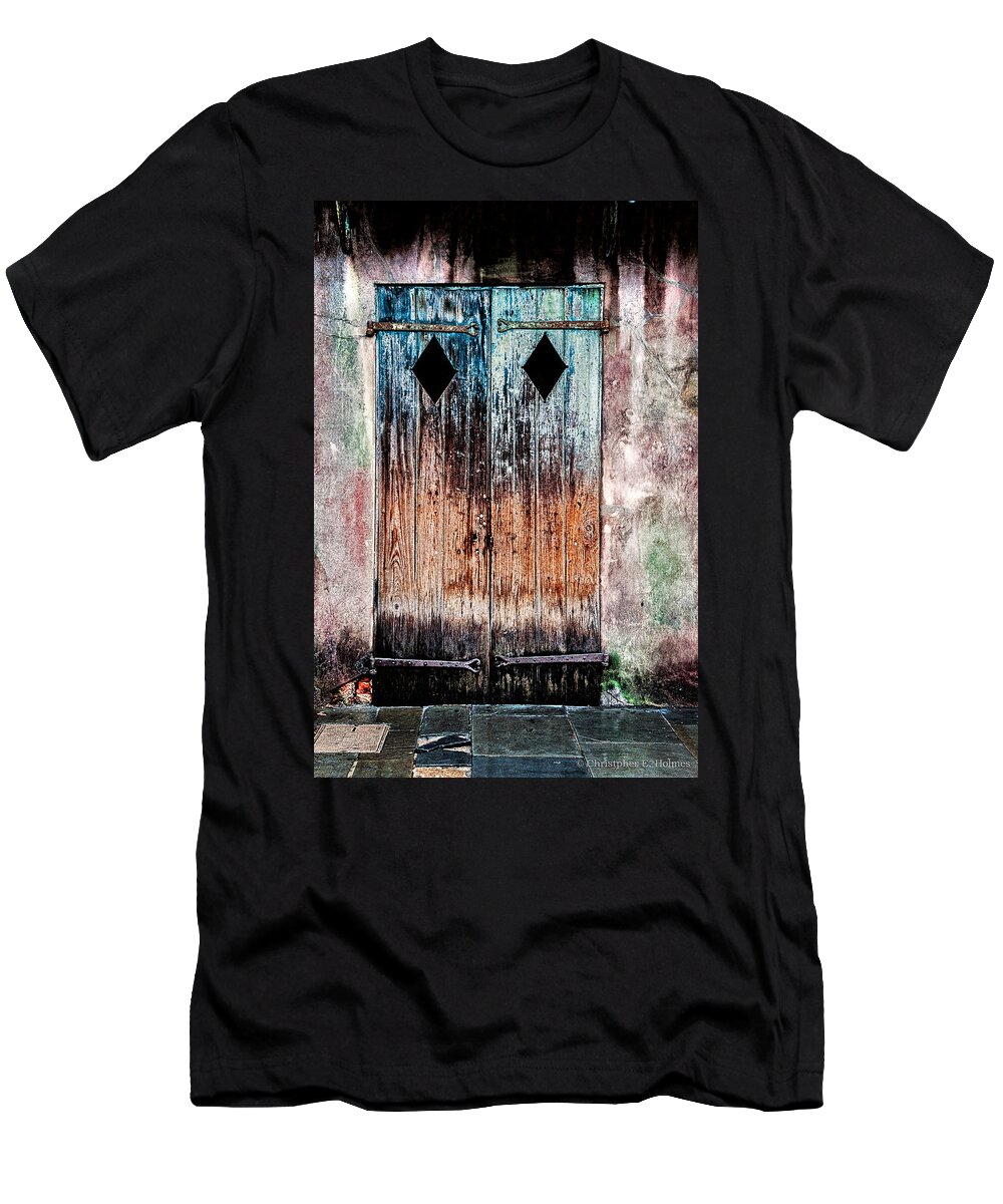 Doors T-Shirt featuring the photograph Stressed Door by Christopher Holmes