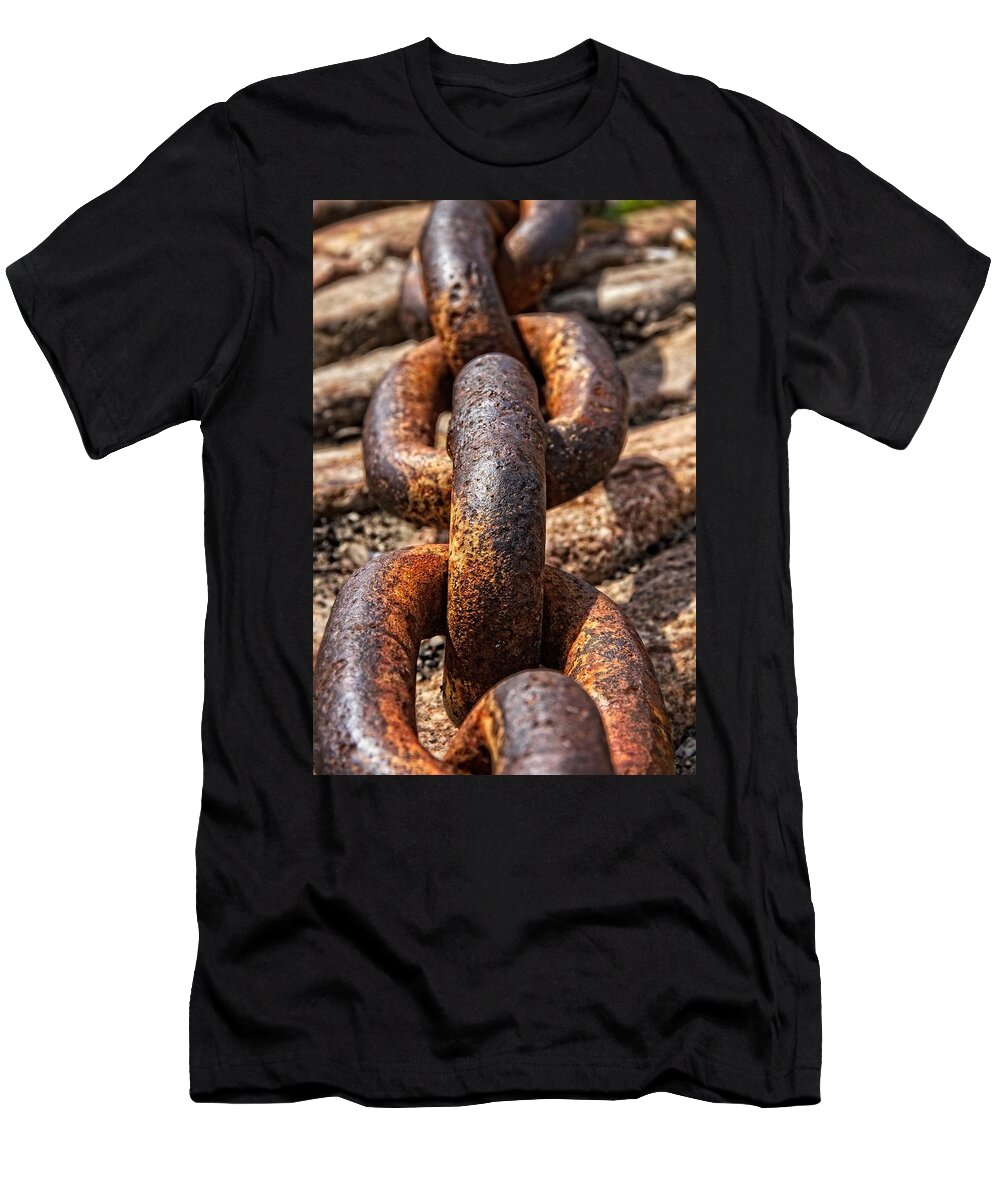 Chain T-Shirt featuring the photograph Strong Links by Dave Files