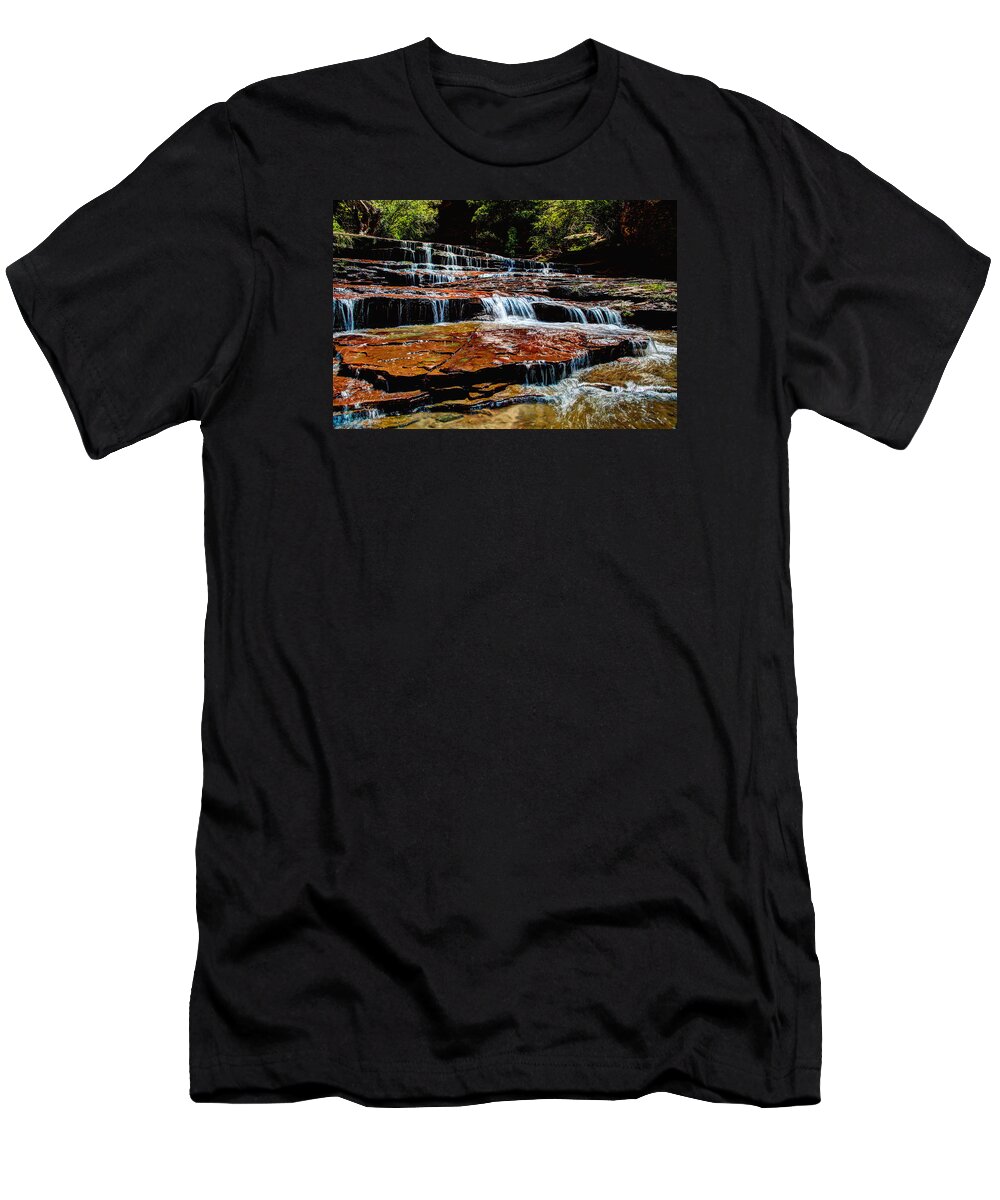 Waterfall T-Shirt featuring the photograph Subway Falls by Chad Dutson