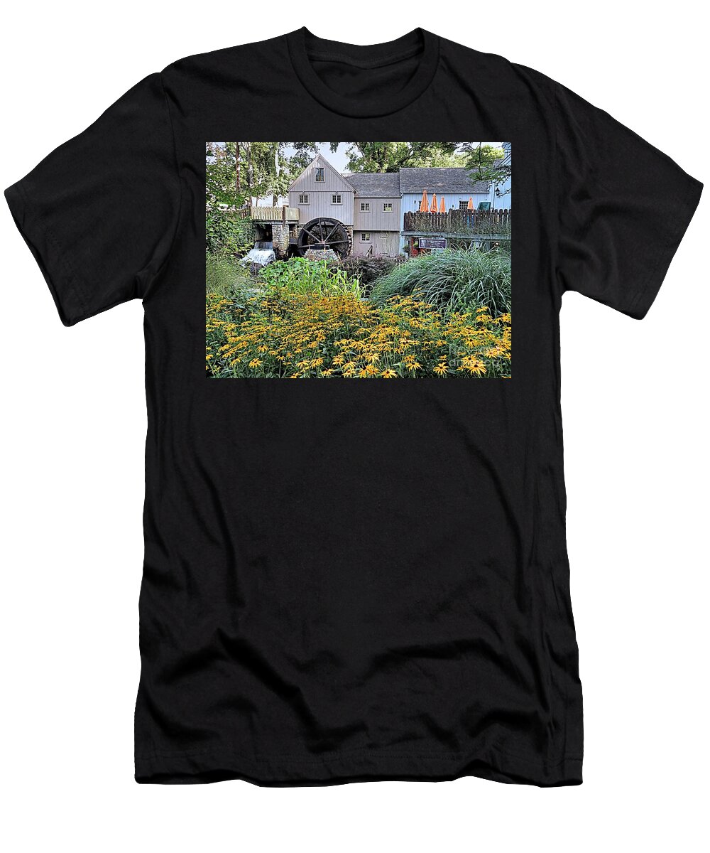 Summer T-Shirt featuring the photograph Summer at the Grist Mill by Janice Drew