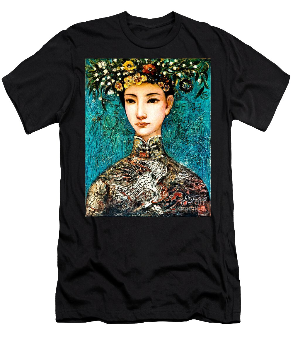 Shijun T-Shirt featuring the painting Summer II by Shijun Munns