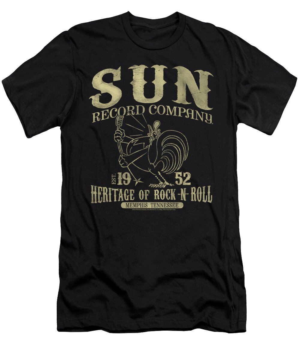  T-Shirt featuring the digital art Sun Records - Rockabilly Bird by Brand A