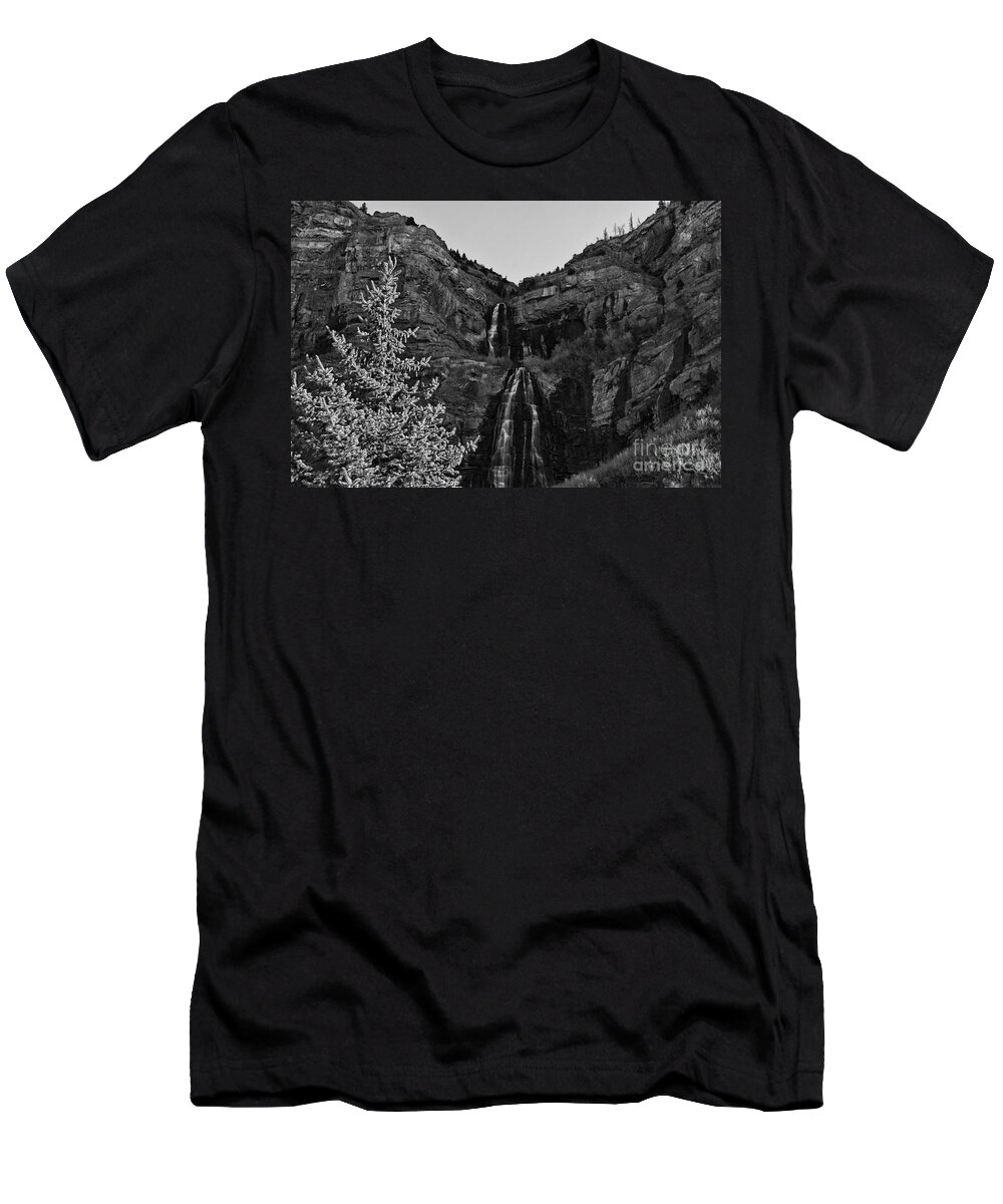 Sundance Aspen T-Shirt featuring the photograph Sundance Bridal Veil Falls-Utah V2 by Douglas Barnard