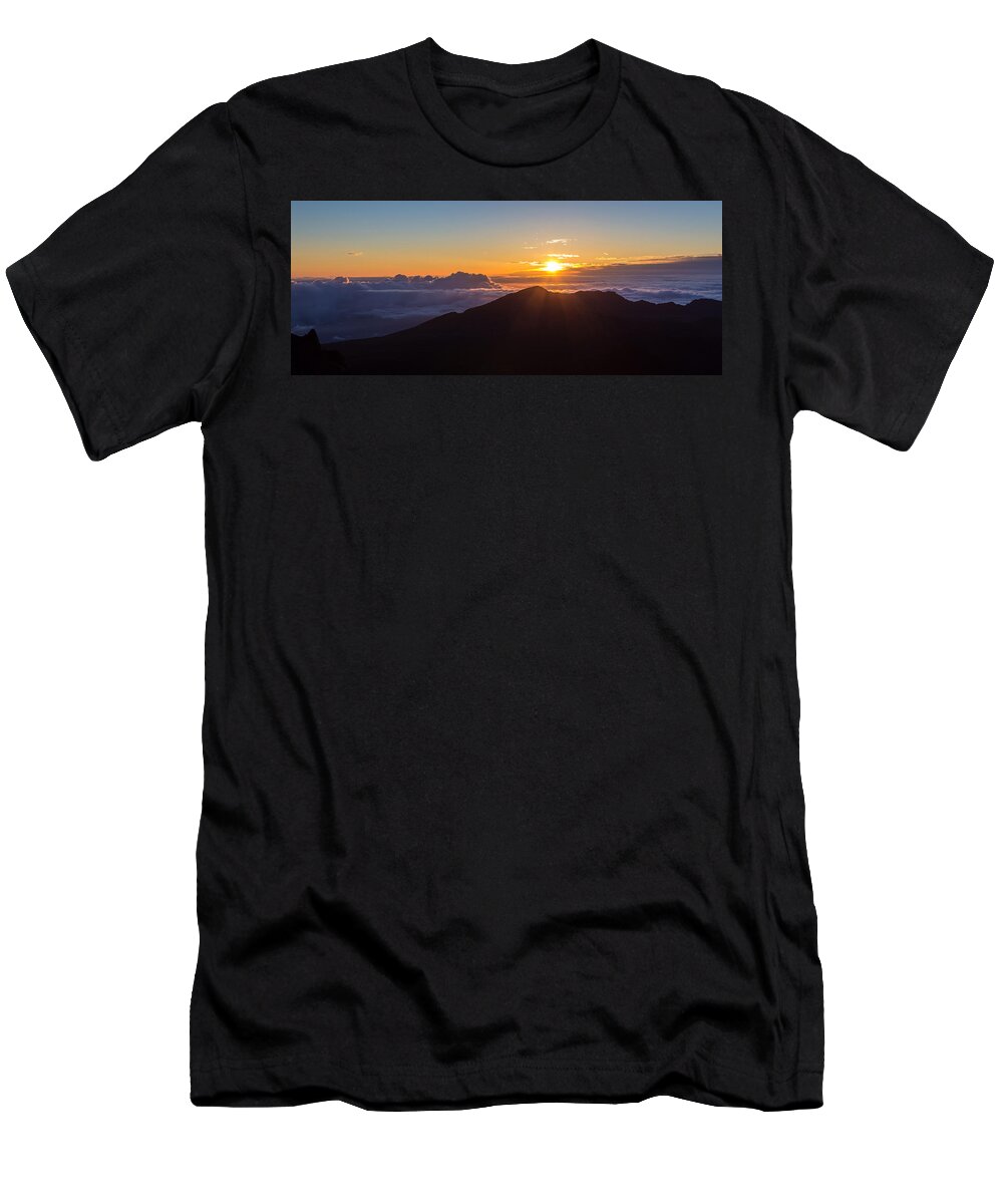 Sunrise T-Shirt featuring the photograph Sunrise at the summit of Haleakala by Pierre Leclerc Photography