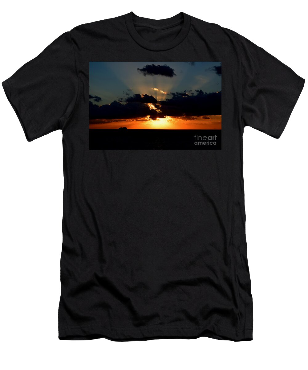 Sunrise T-Shirt featuring the photograph And God's Glory Shown All Around by Gary Smith