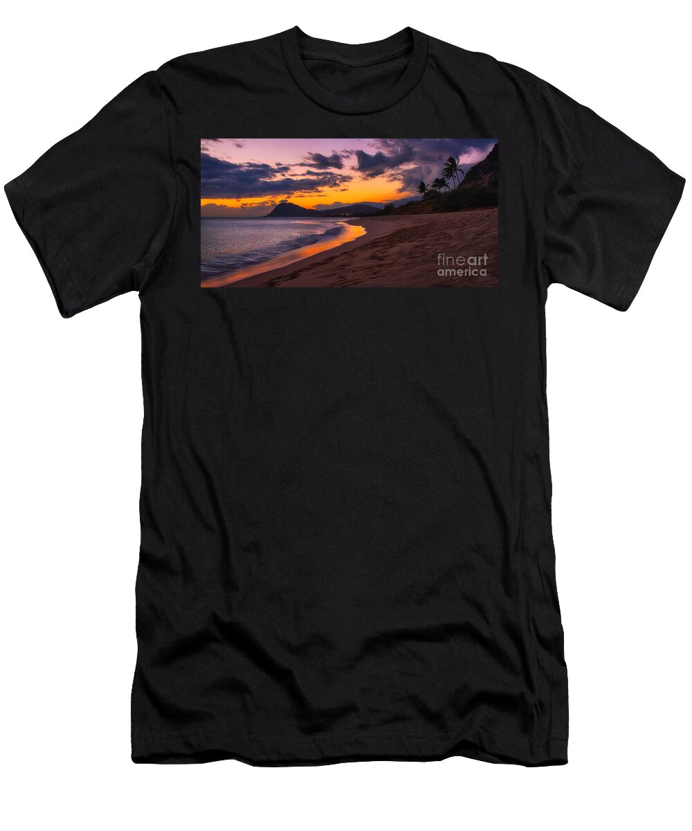 Hawaii T-Shirt featuring the photograph Sunset Beach by Anthony Michael Bonafede