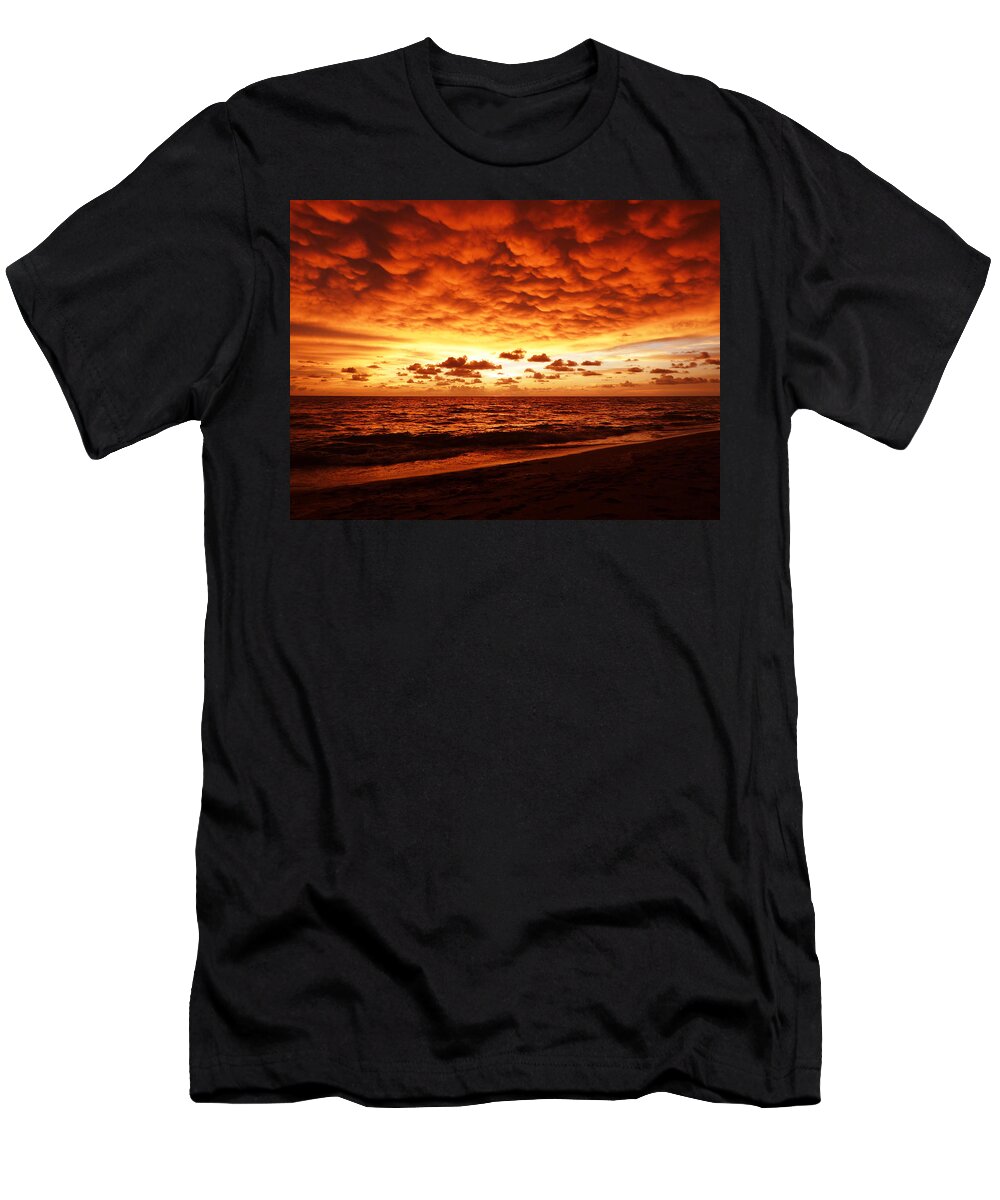 Beach T-Shirt featuring the photograph Sunset Before The Storm by Melanie Moraga
