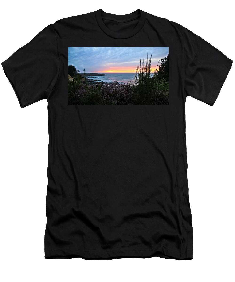 Sunset T-Shirt featuring the photograph Sunset Garden View by Athena Mckinzie
