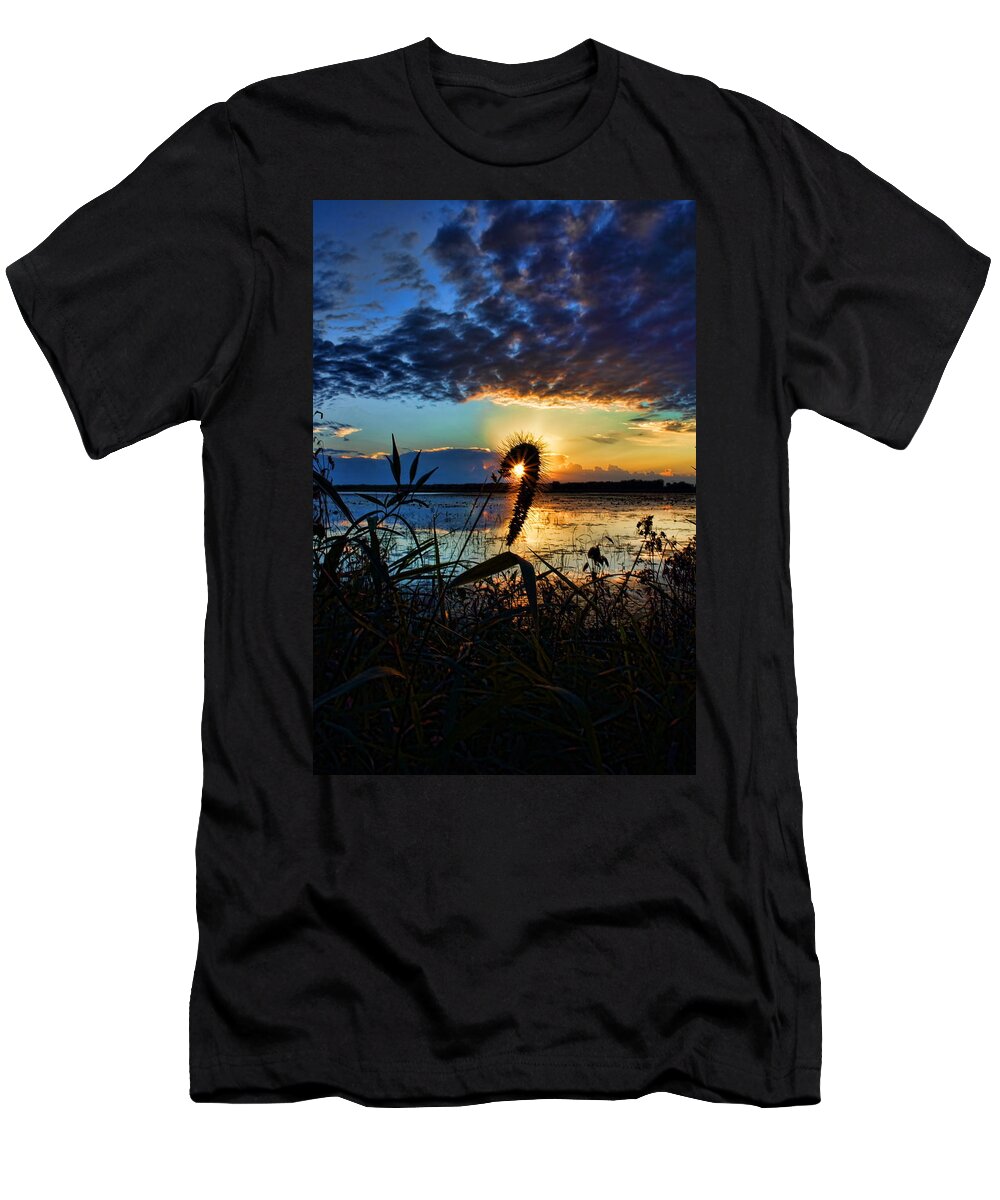 Sunset T-Shirt featuring the photograph Sunset over the Refuge by Dale Kauzlaric