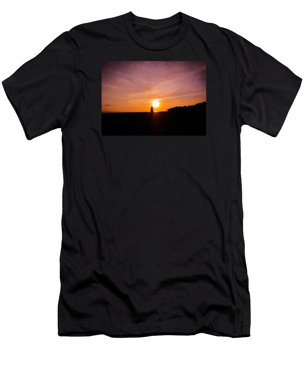 Beautiful T-Shirt featuring the photograph Sunset Walk by Nicklas Gustafsson