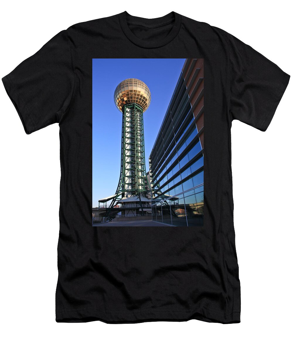 Knoxville T-Shirt featuring the photograph Sunsphere and Conference Center by Melinda Fawver