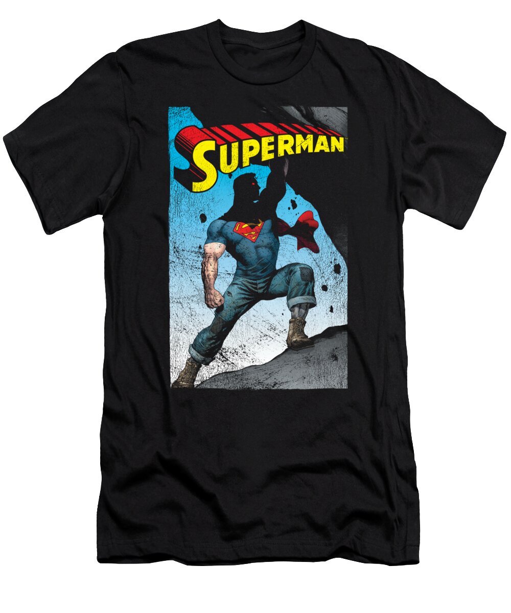  T-Shirt featuring the digital art Superman - Alternate by Brand A