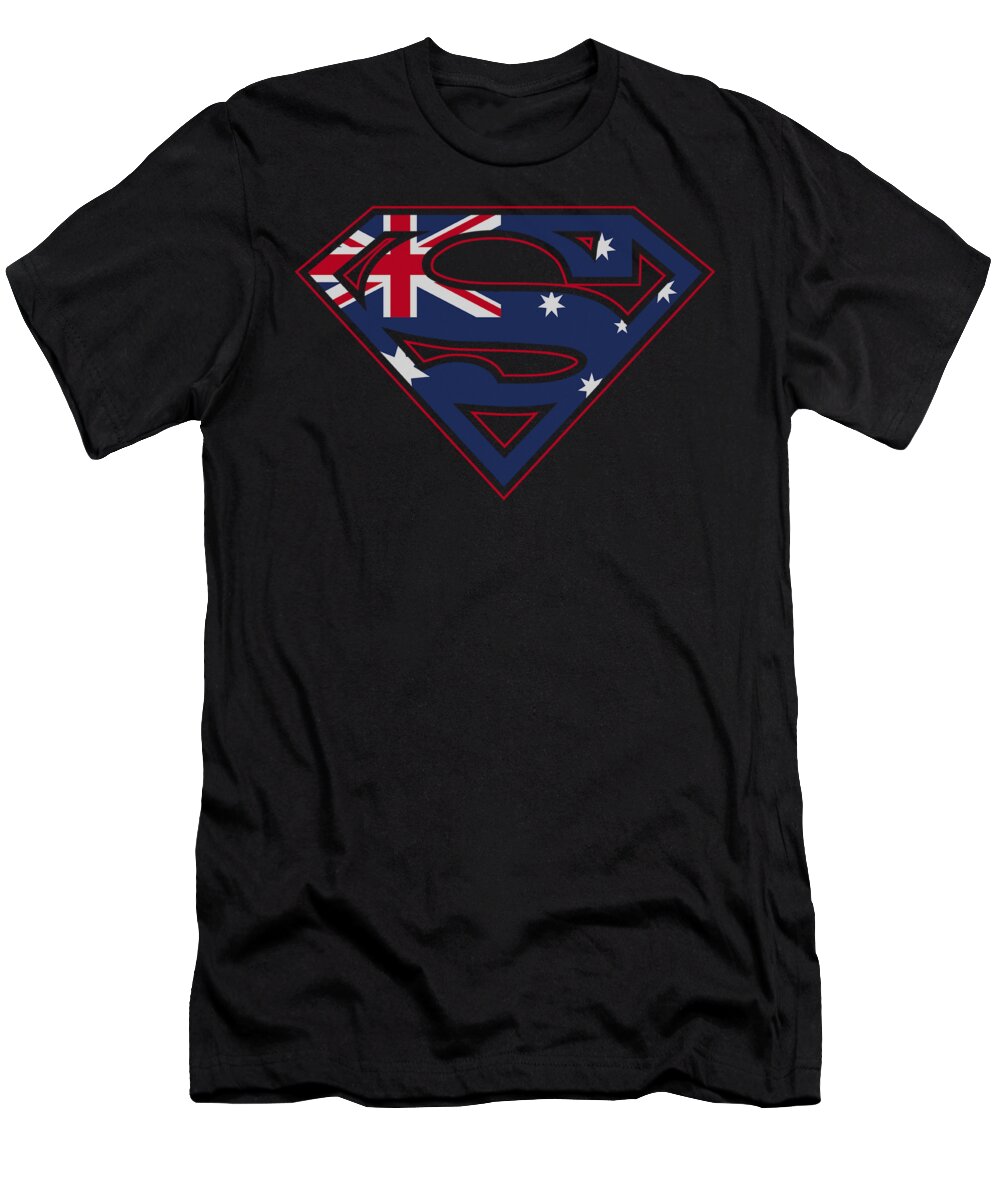  T-Shirt featuring the digital art Superman - Australian Shield by Brand A