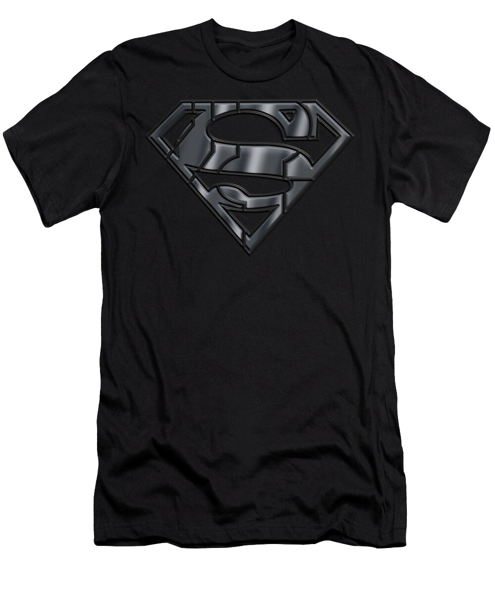 Superman T-Shirt featuring the digital art Superman - Mech Shield by Brand A