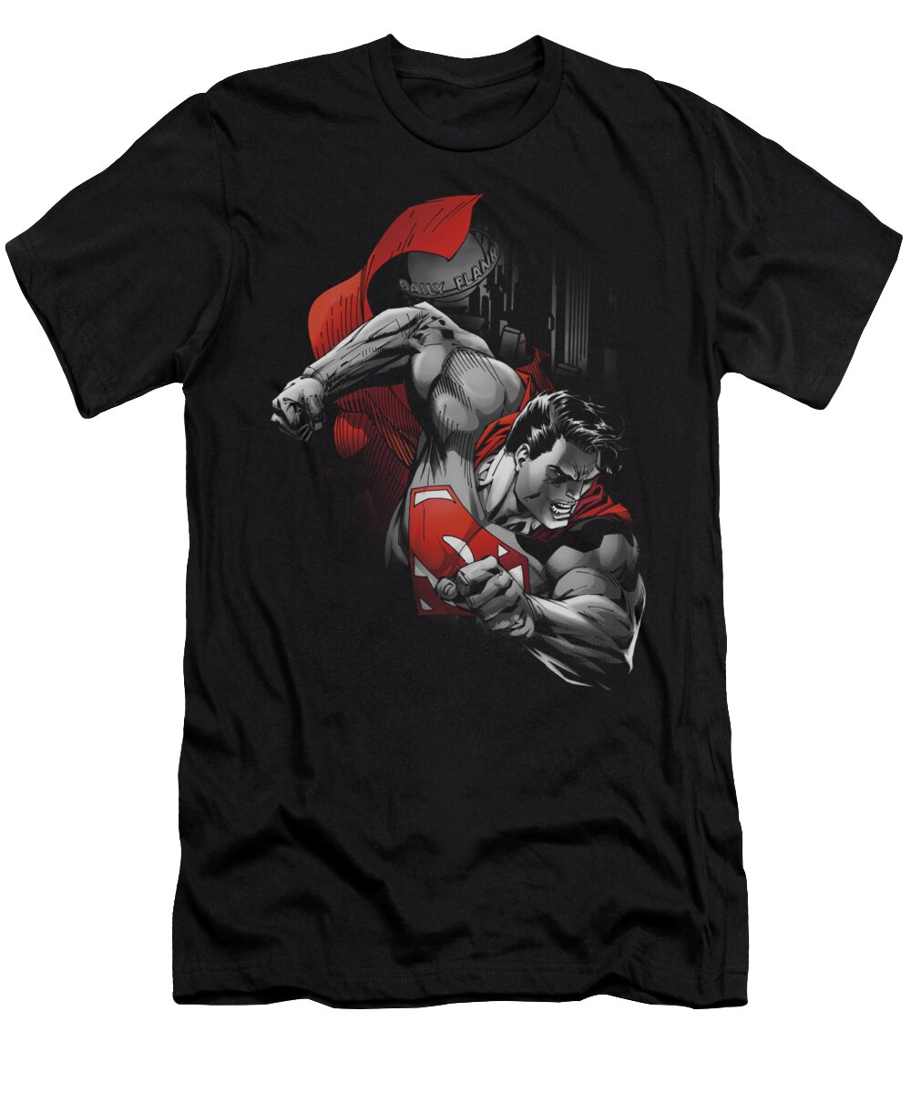 Superman T-Shirt featuring the digital art Superman - My City by Brand A