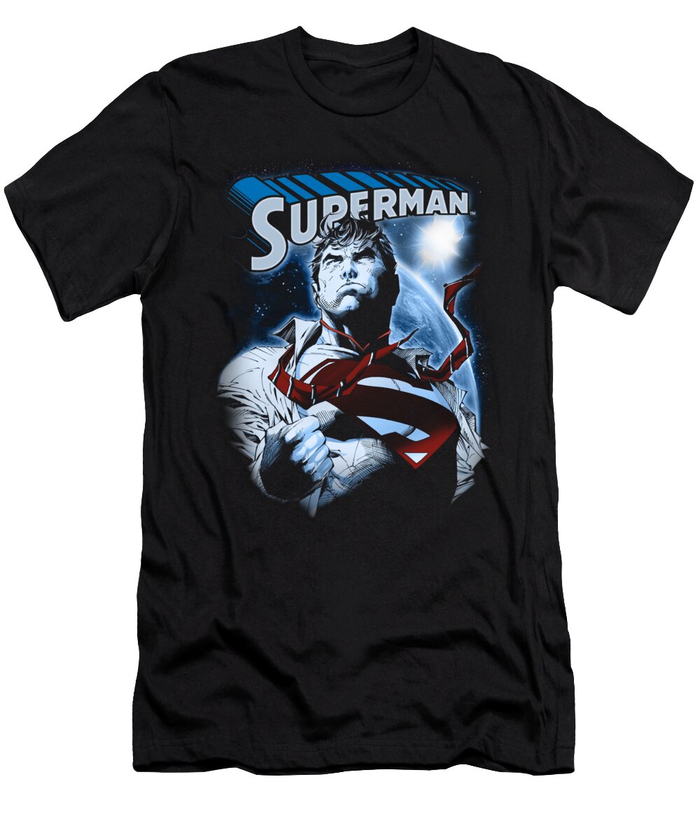  T-Shirt featuring the digital art Superman - Protect Earth by Brand A
