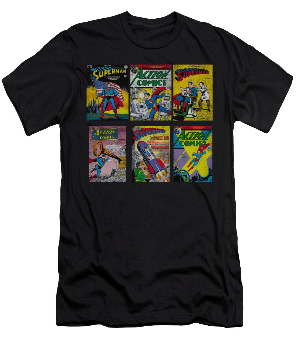  T-Shirt featuring the digital art Superman - Sm Covers by Brand A