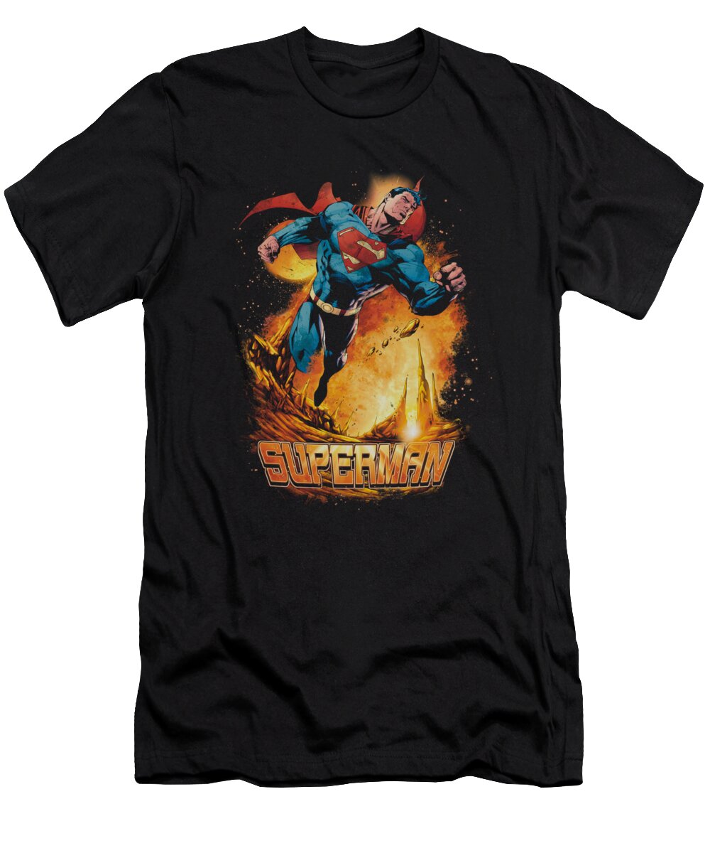 Superman T-Shirt featuring the digital art Superman - Space Case by Brand A