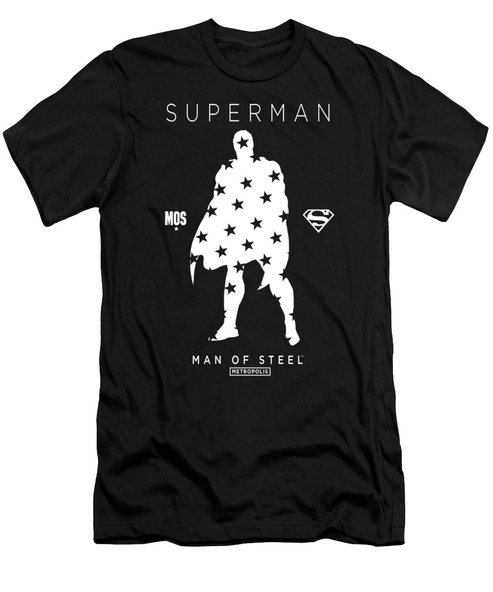  T-Shirt featuring the digital art Superman - Star Silhouette by Brand A