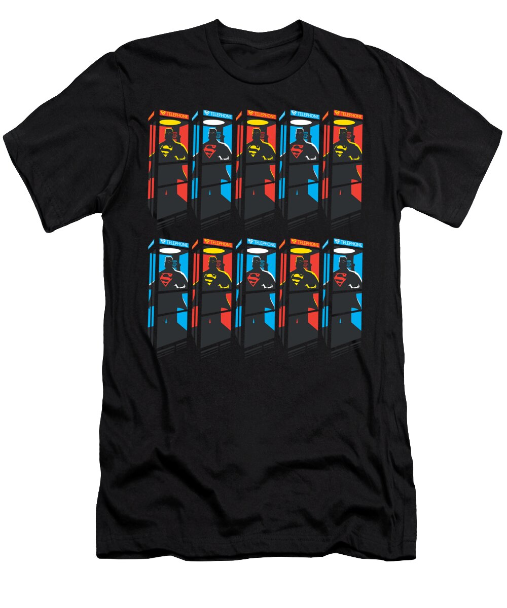  T-Shirt featuring the digital art Superman - Super Booths by Brand A
