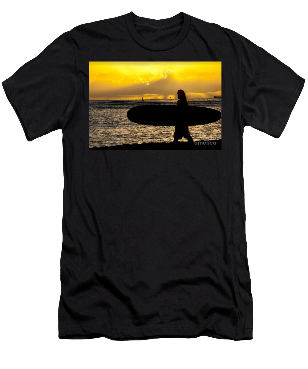 America T-Shirt featuring the photograph Surfer Dude by Juli Scalzi