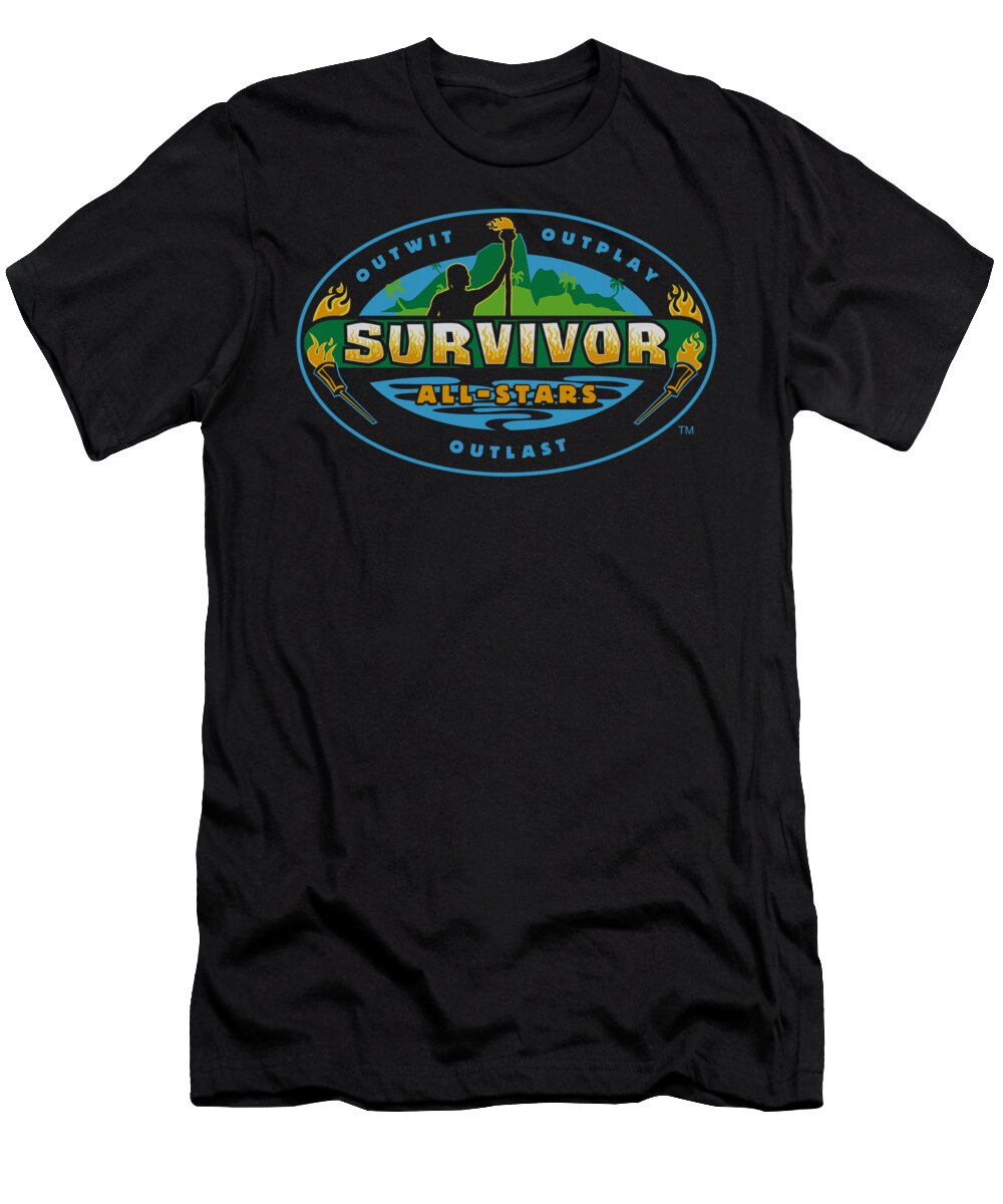 Survivor T-Shirt featuring the digital art Survivor - All Stars by Brand A
