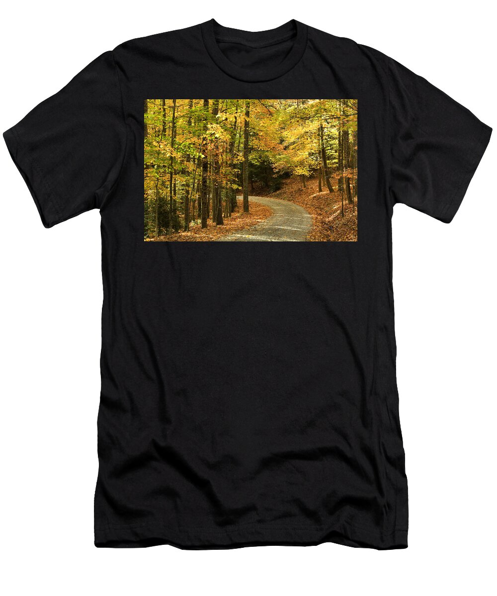Autumn T-Shirt featuring the photograph Take Me Home Country Road by Jurgen Lorenzen