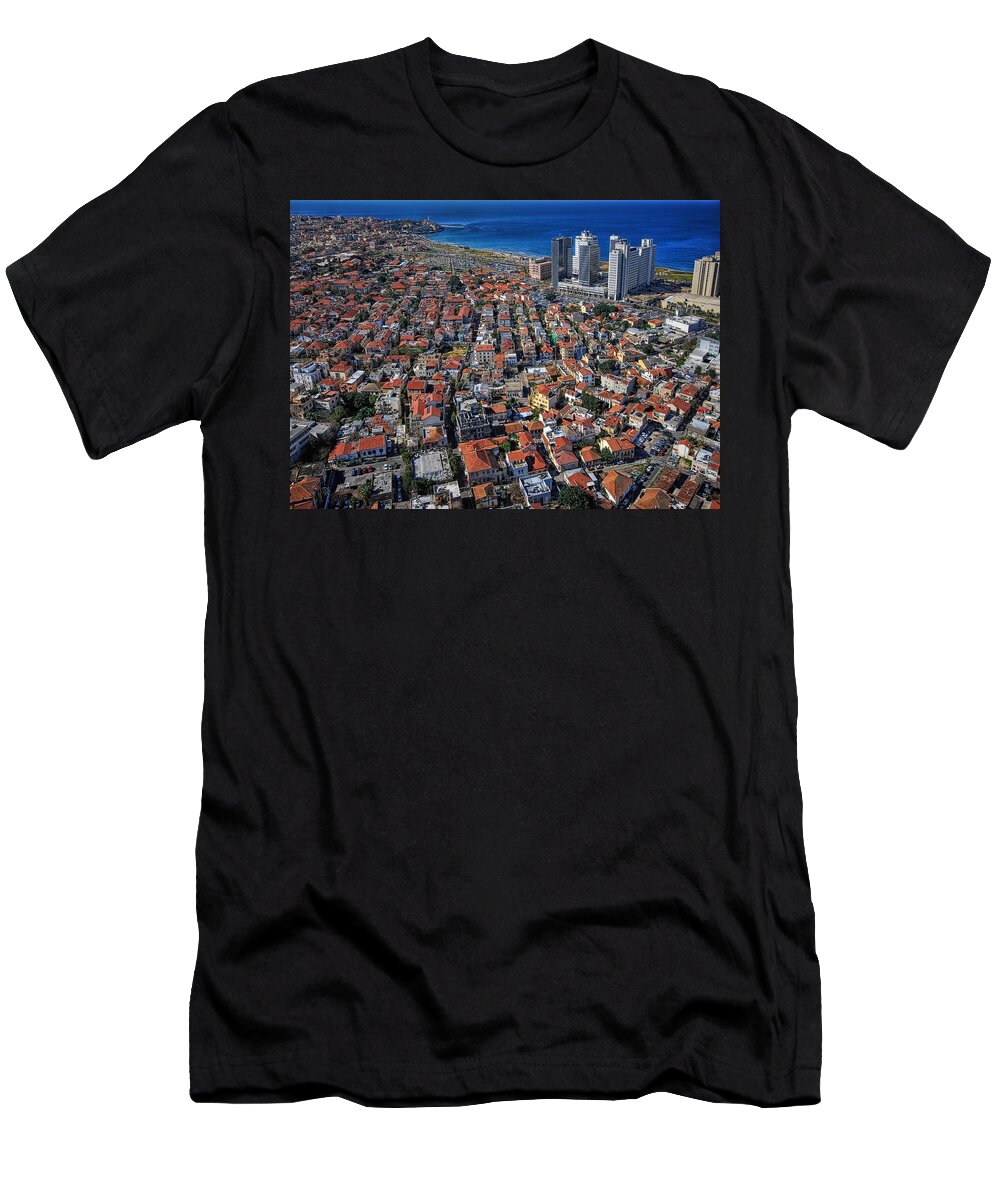 Israel T-Shirt featuring the photograph Tel Aviv - the first neighboorhoods by Ron Shoshani
