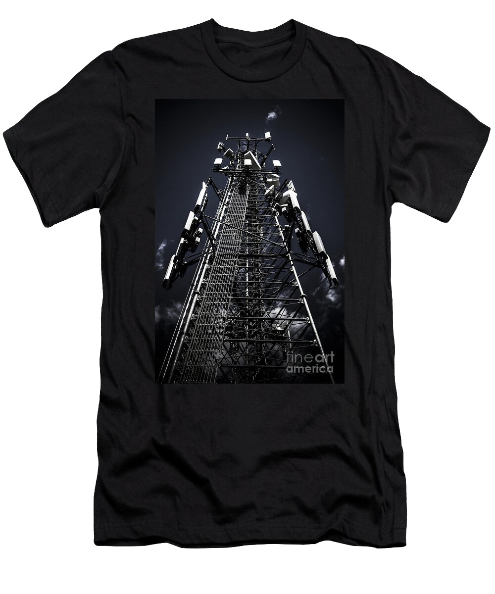 Structure T-Shirt featuring the photograph Telecommunications tower by Jorgo Photography