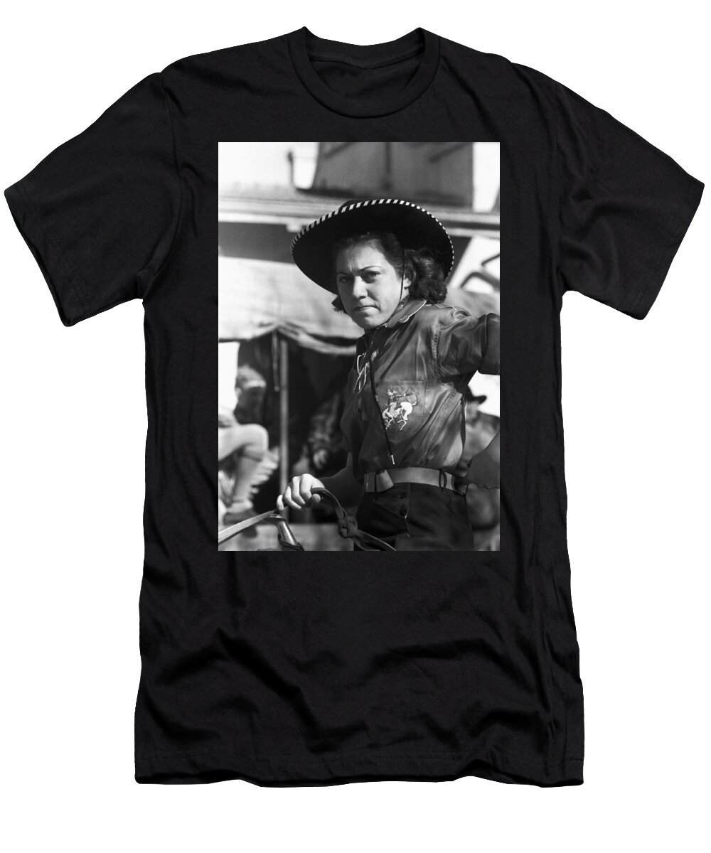 1940 T-Shirt featuring the photograph Texas Cowgirl, 1940 by Granger