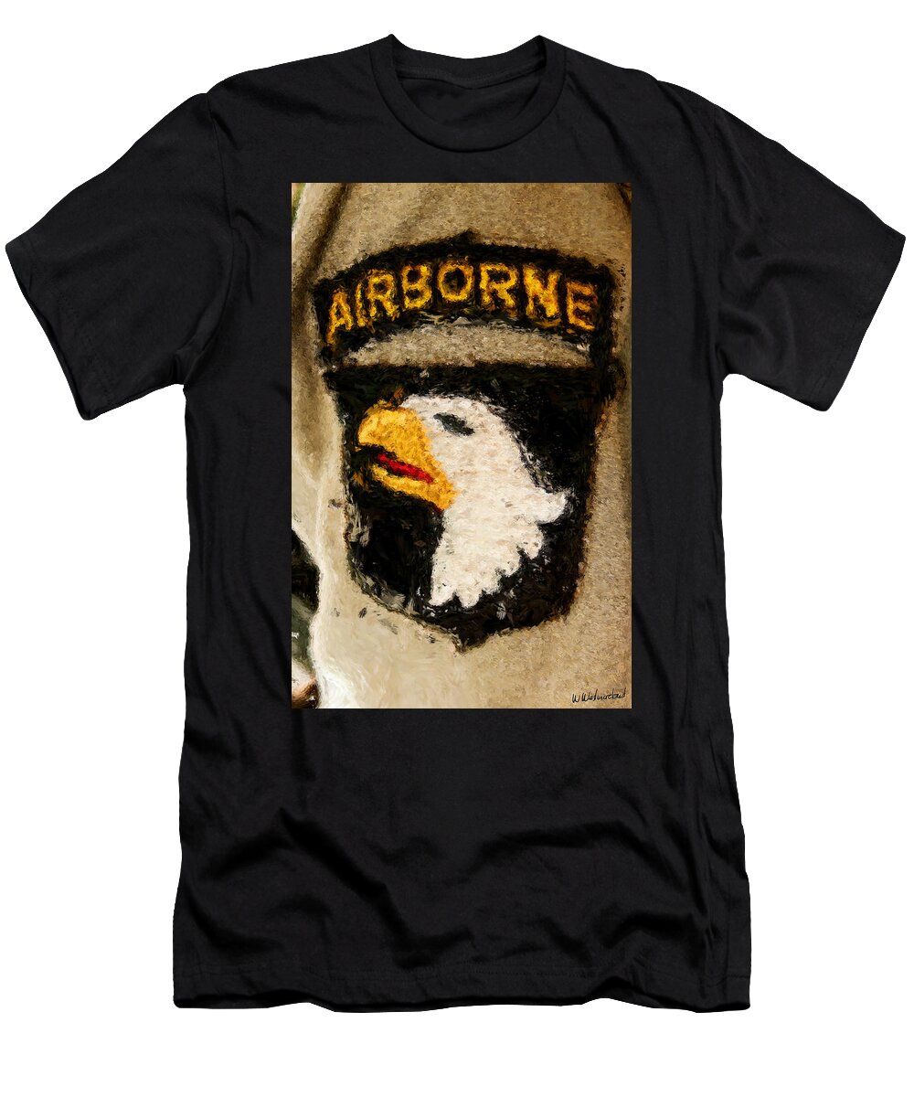 101st T-Shirt featuring the digital art The 101st Airborne Emblem painting by Weston Westmoreland