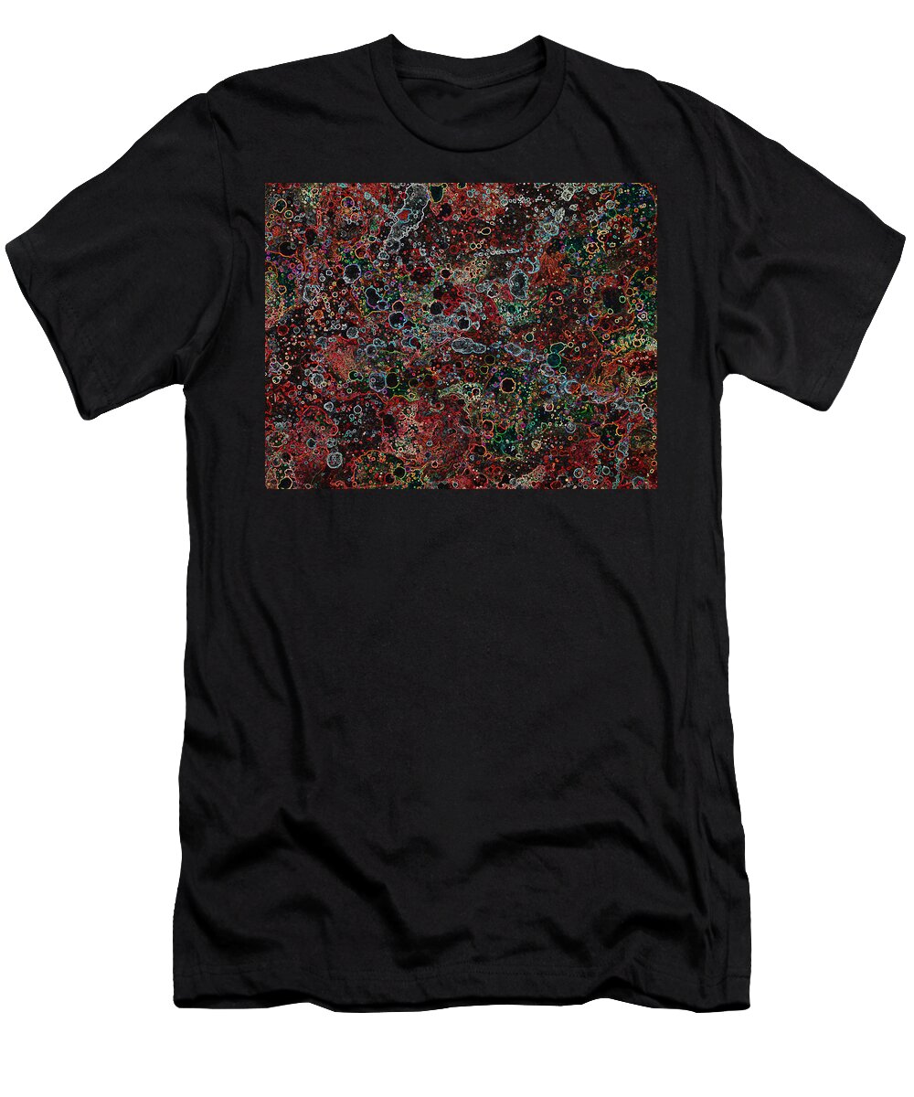 Circles T-Shirt featuring the painting The Afterglow by Ric Bascobert
