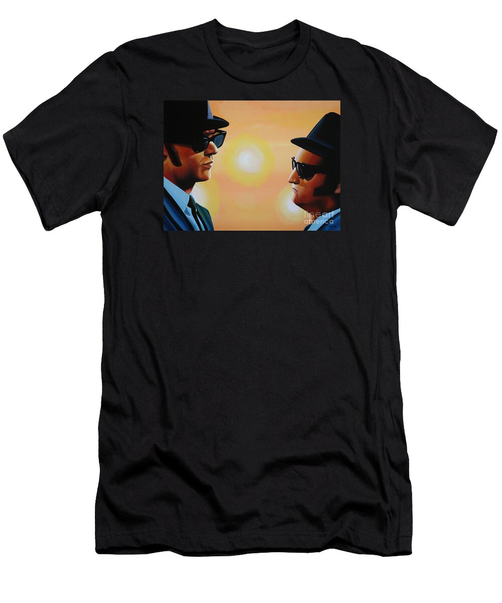 The Blues Brothers T-Shirt featuring the painting The Blues Brothers by Paul Meijering