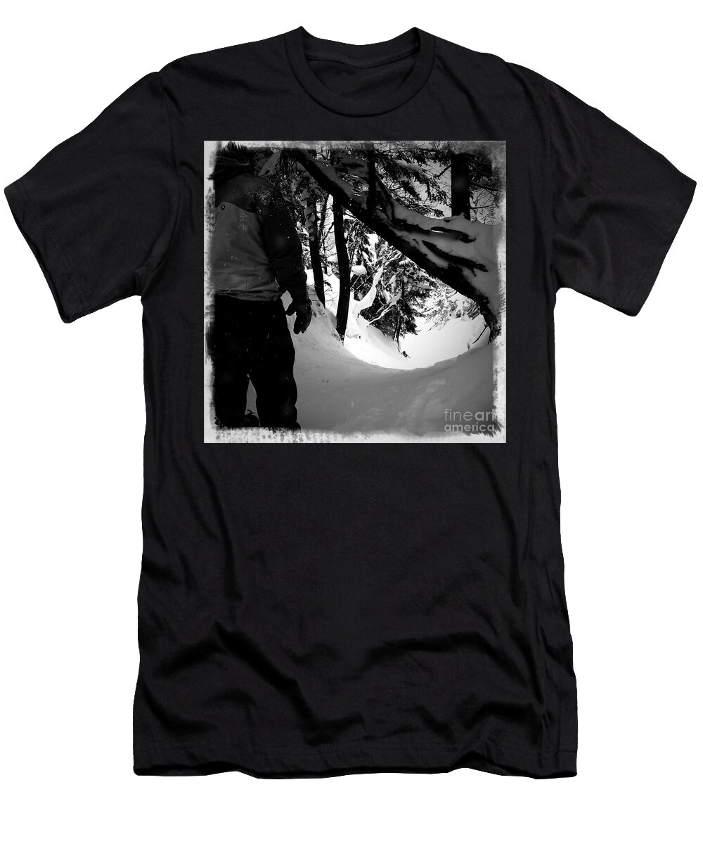Backcountry T-Shirt featuring the photograph The Chute by James Aiken