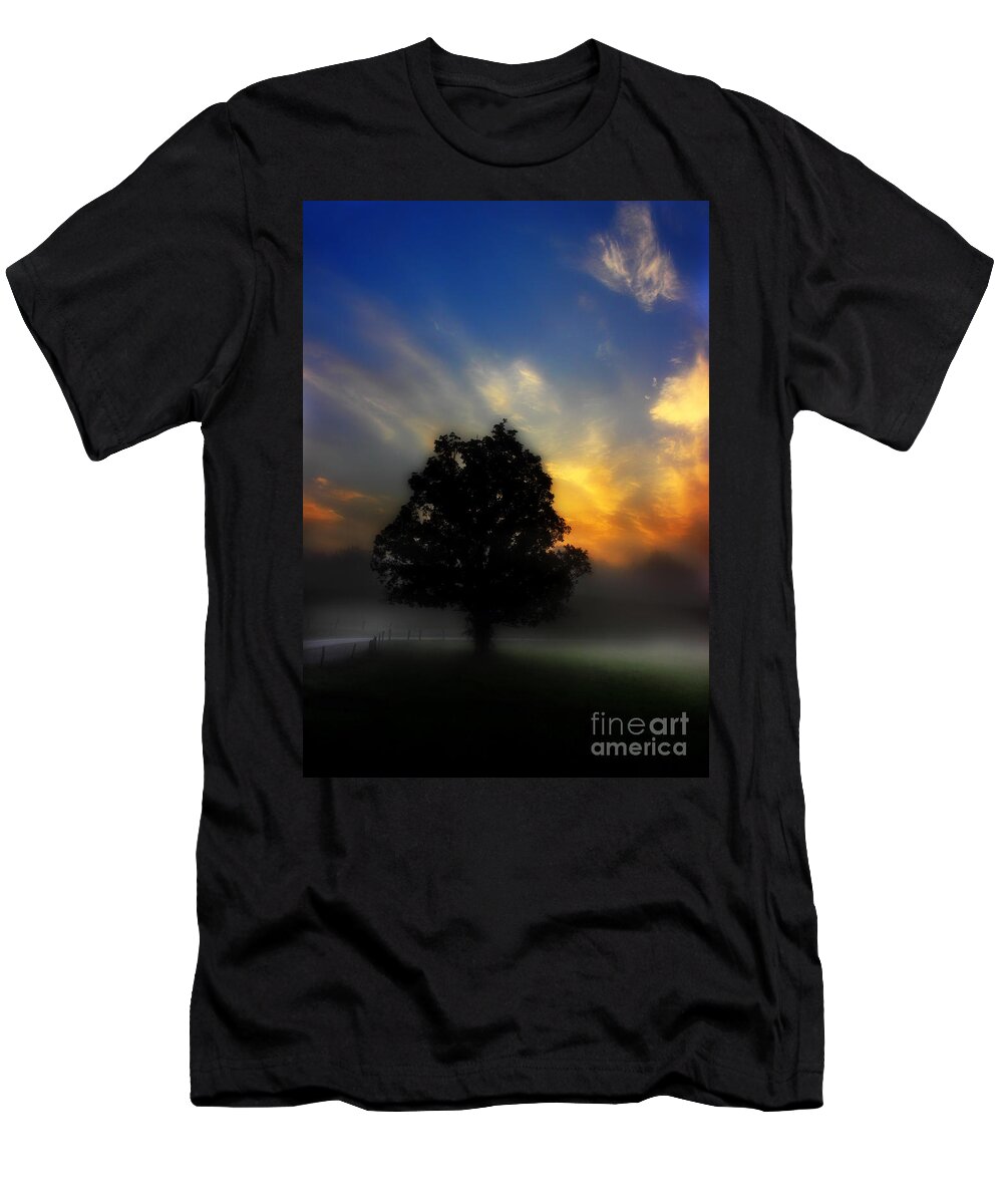 Cades Cove T-Shirt featuring the photograph The Edge Of Light by Michael Eingle