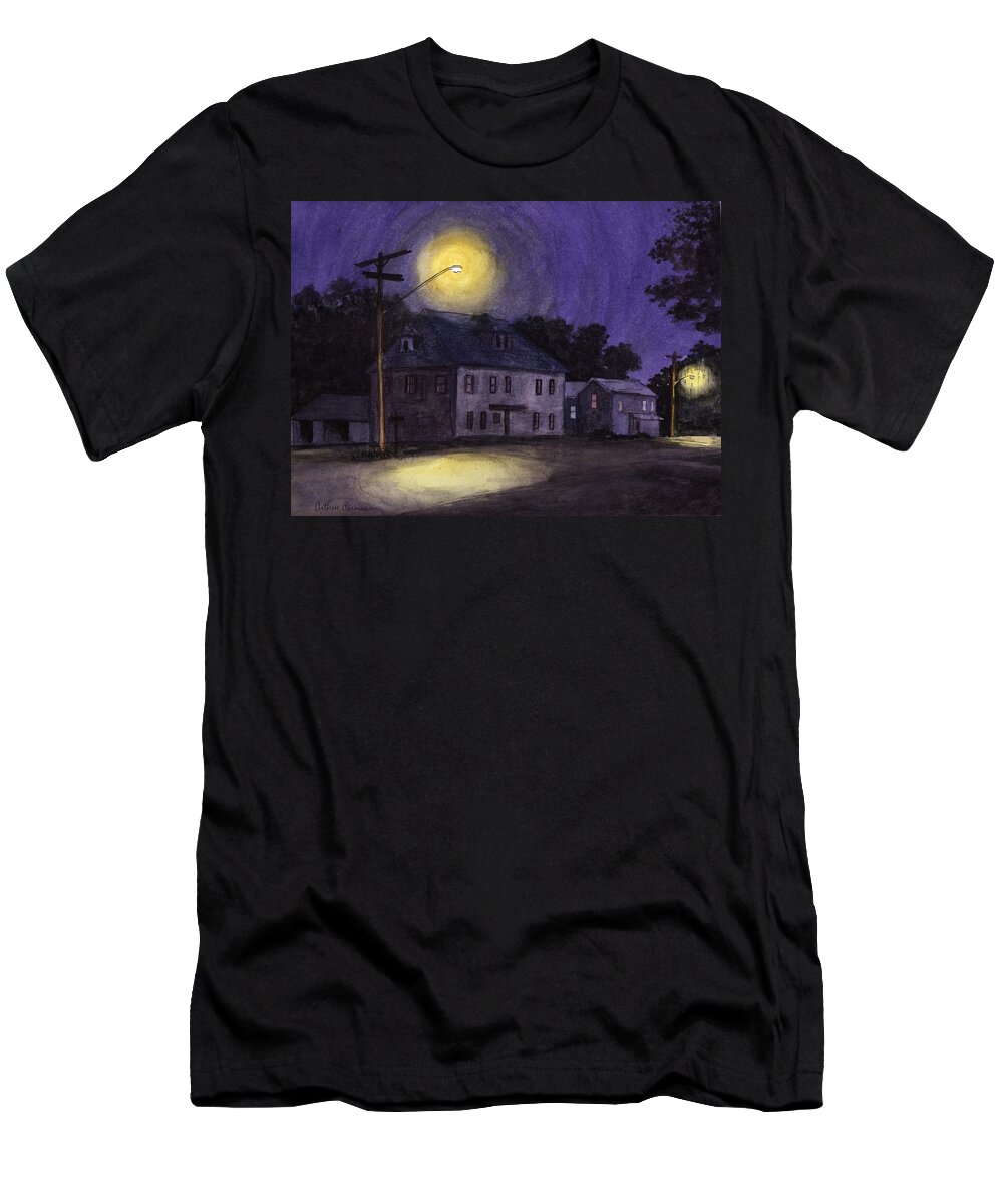 Nocturnes T-Shirt featuring the painting The Erie Inn by Arthur Barnes