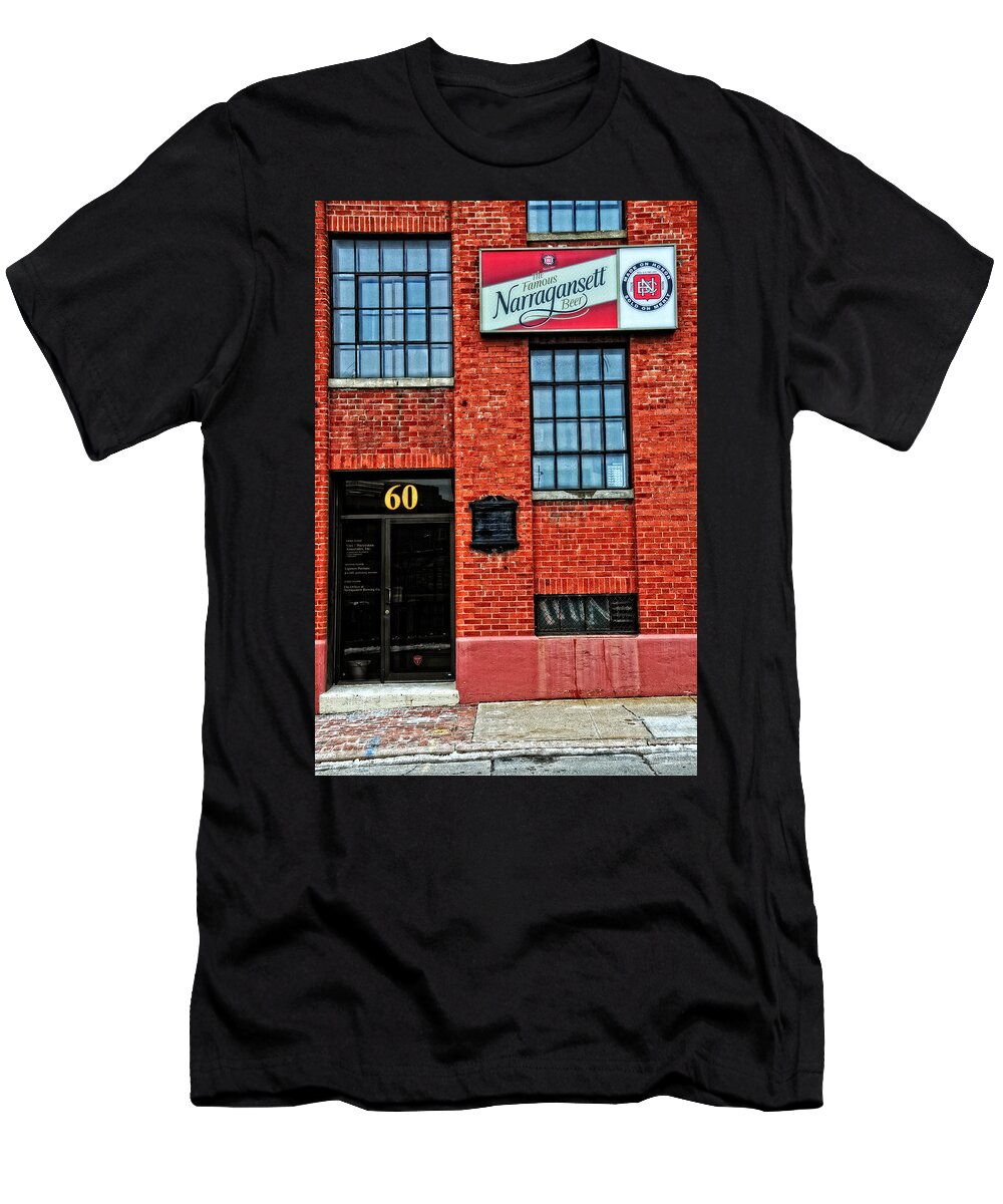 Brew T-Shirt featuring the photograph The Famous Narragansett Beer by Mike Martin