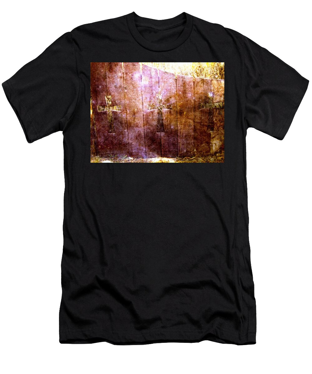 Gate T-Shirt featuring the photograph The Gate by Kathy Bassett