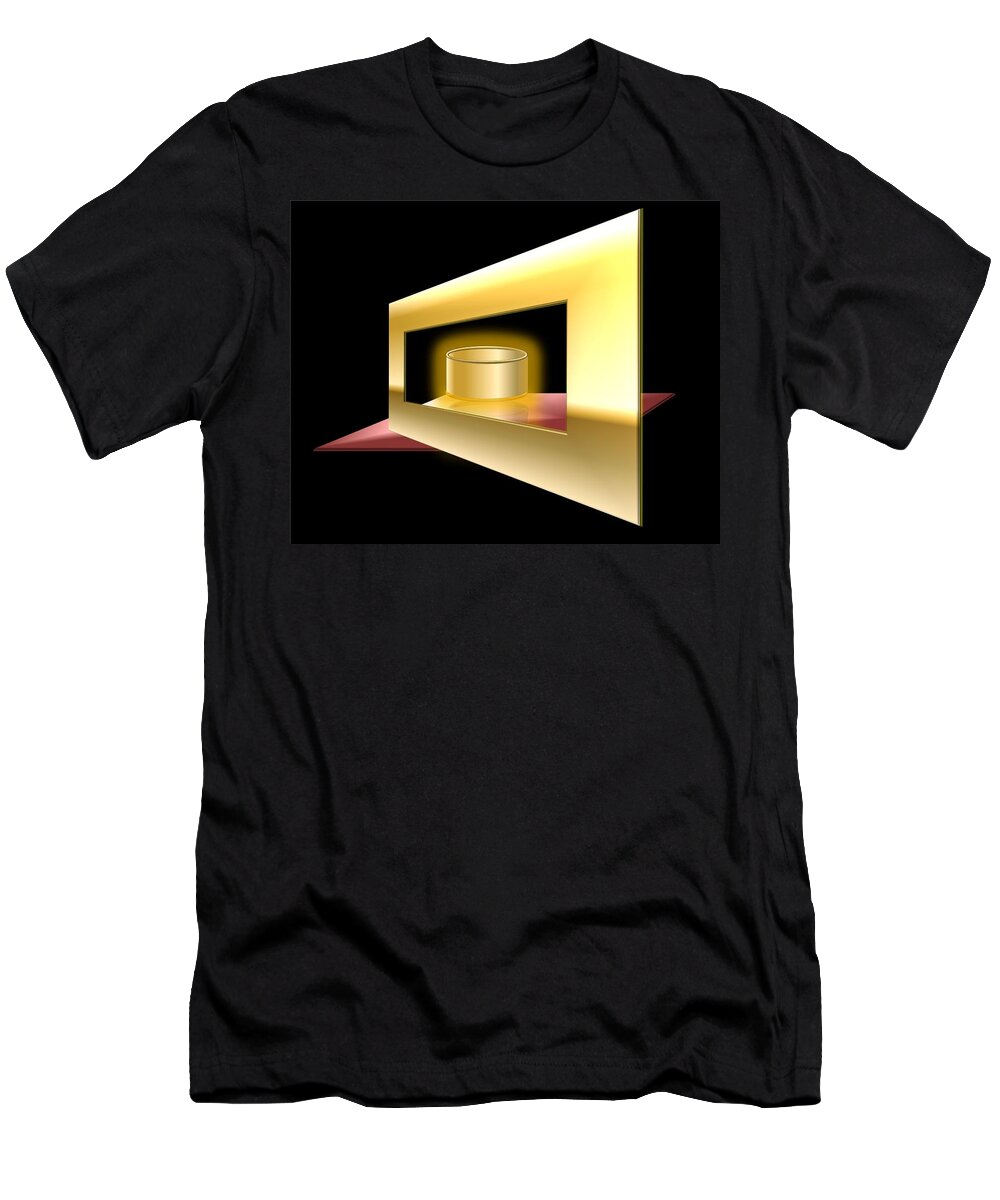 Can T-Shirt featuring the digital art The Golden Can by Cyril Maza