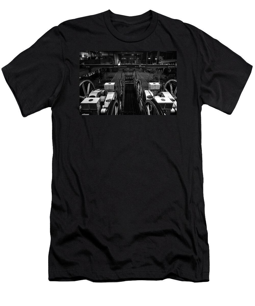 San Francisco T-Shirt featuring the photograph The heart of San Francisco Cable-Car by RicardMN Photography