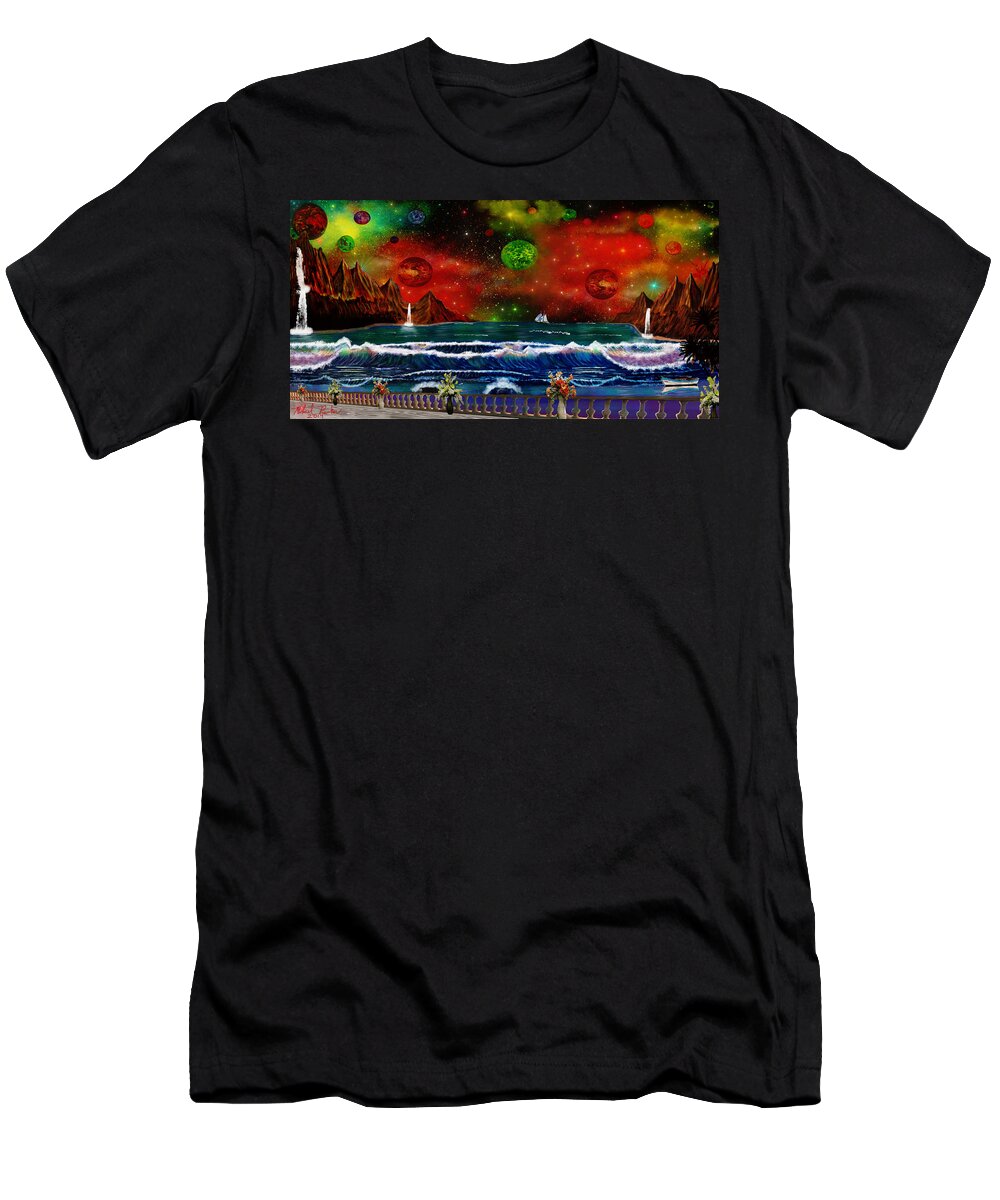 Heaven T-Shirt featuring the painting The Heavens by Michael Rucker