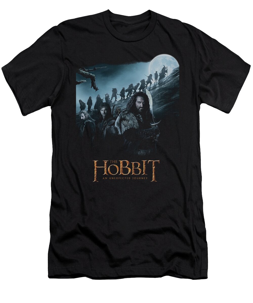 The Hobbit T-Shirt featuring the digital art The Hobbit - A Journey by Brand A