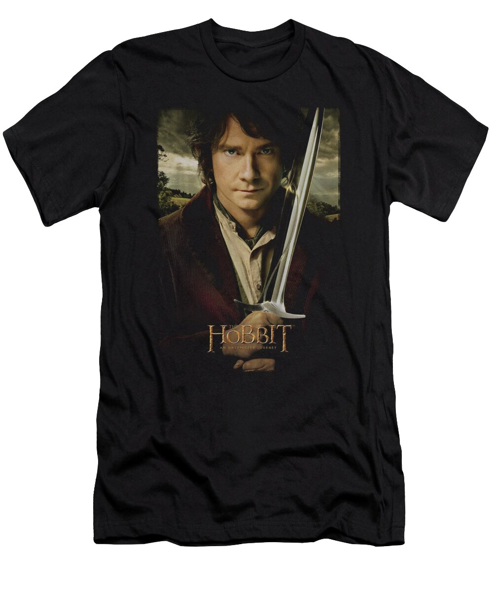 The Hobbit T-Shirt featuring the digital art The Hobbit - Baggins Poster by Brand A