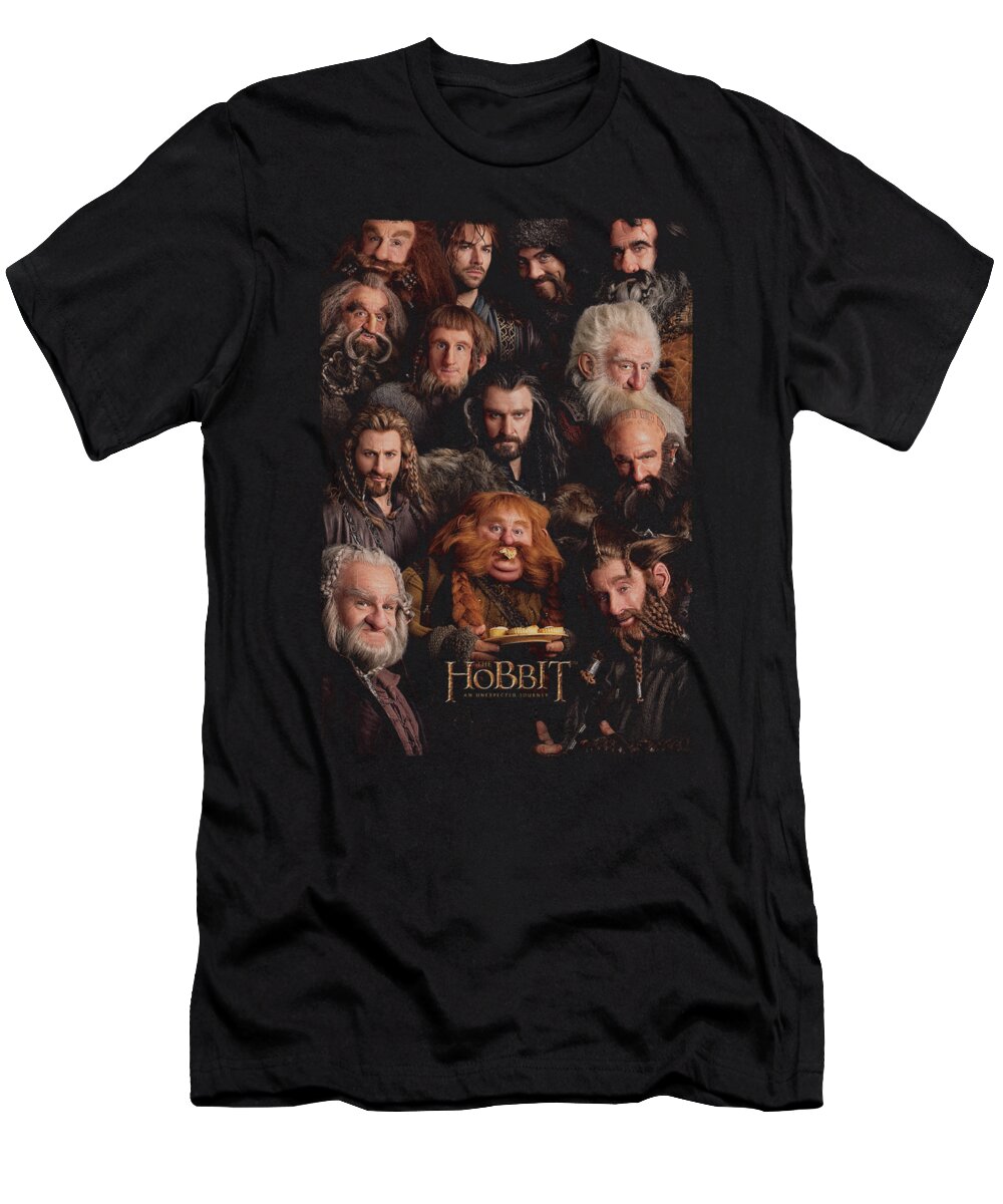 The Hobbit T-Shirt featuring the digital art The Hobbit - Dwarves Poster by Brand A
