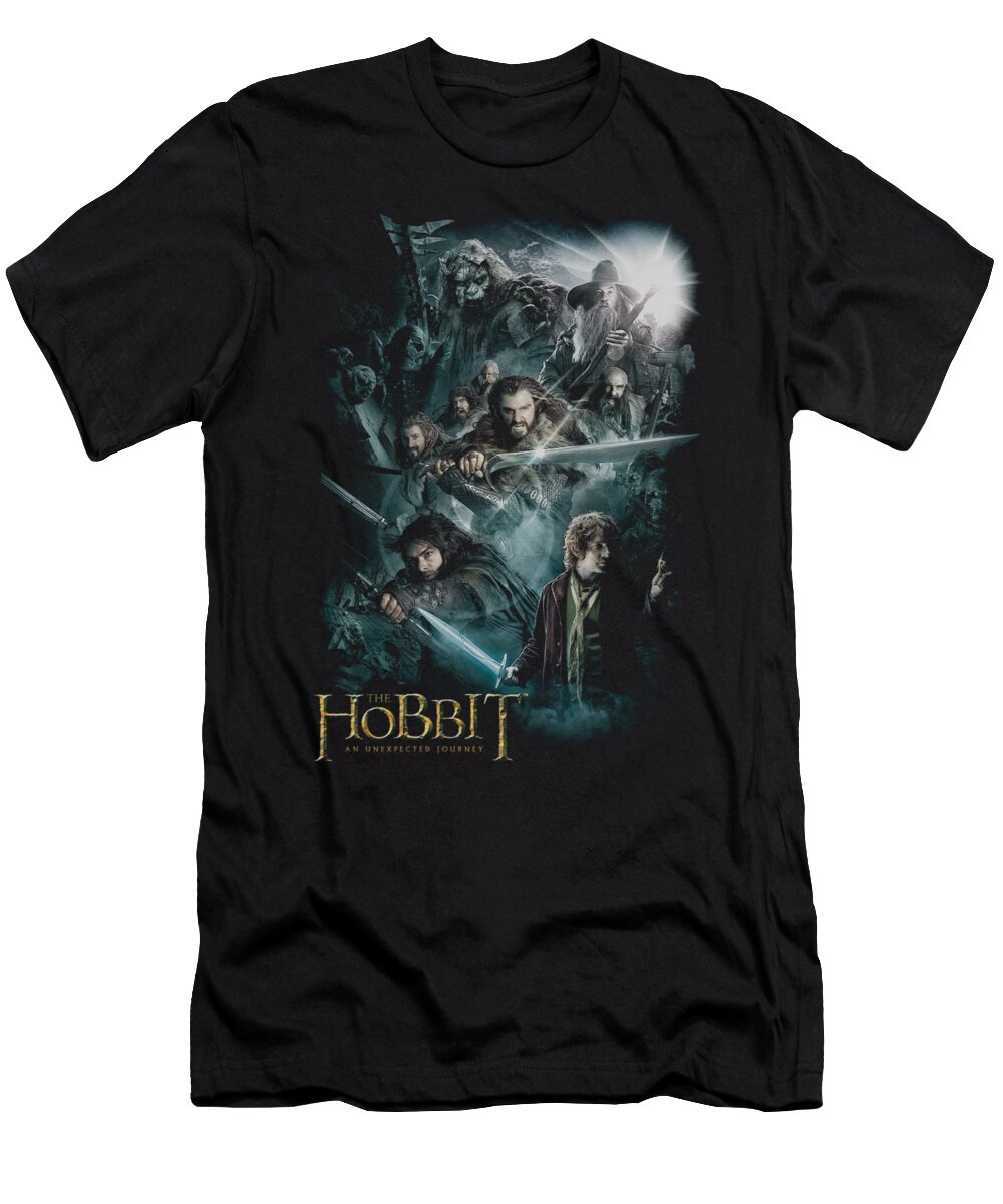 The Hobbit T-Shirt featuring the digital art The Hobbit - Epic Adventure by Brand A