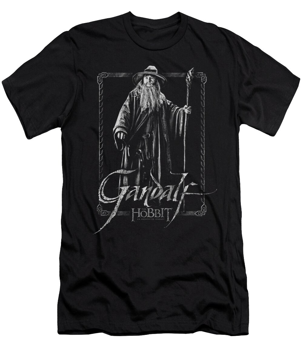 T-Shirt featuring the digital art The Hobbit - Gandalf Stare by Brand A